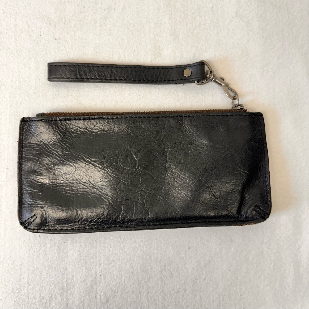 Patricia Nash Wristlet Black Italian Leather Wallet Clutch Accessories Classic